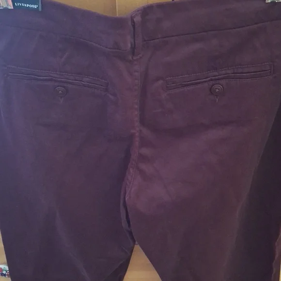 Liverpool Burgundy Trousers Size 8 - Picture 6 of 6